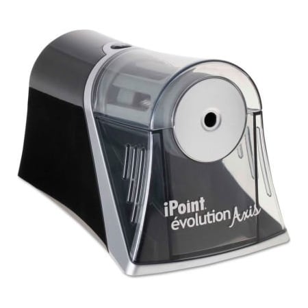 Acme United Westcott iPoint Evolution Axis Pencil Sharpener, AC-Powered, 4.25" x 7" x 4.75", Black/Silver 15510